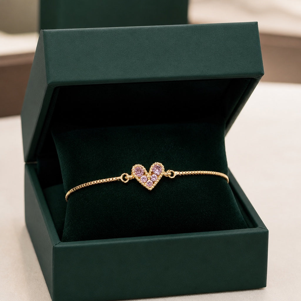 Blush Love Pink Heart Armband