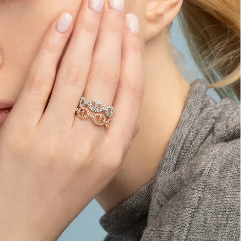 Isla Marina Ring mit weißen Goldkristallen