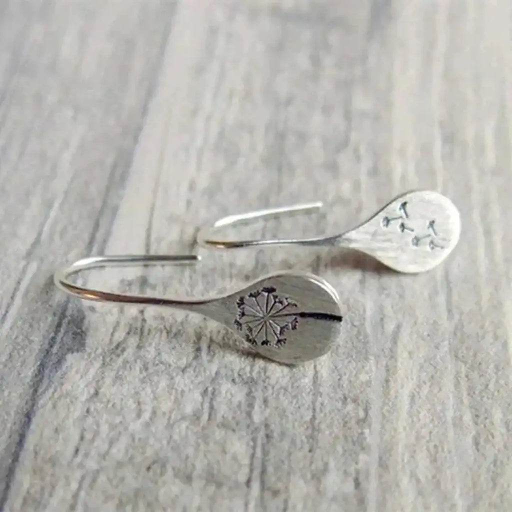 Vintage Silber Blumen Ohrringe