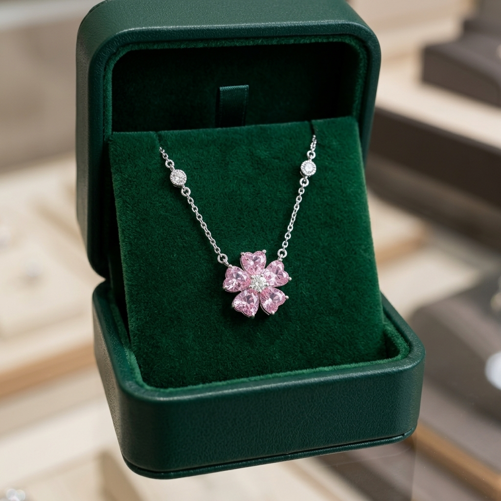 Petalglow Blumen Anhänger Halskette