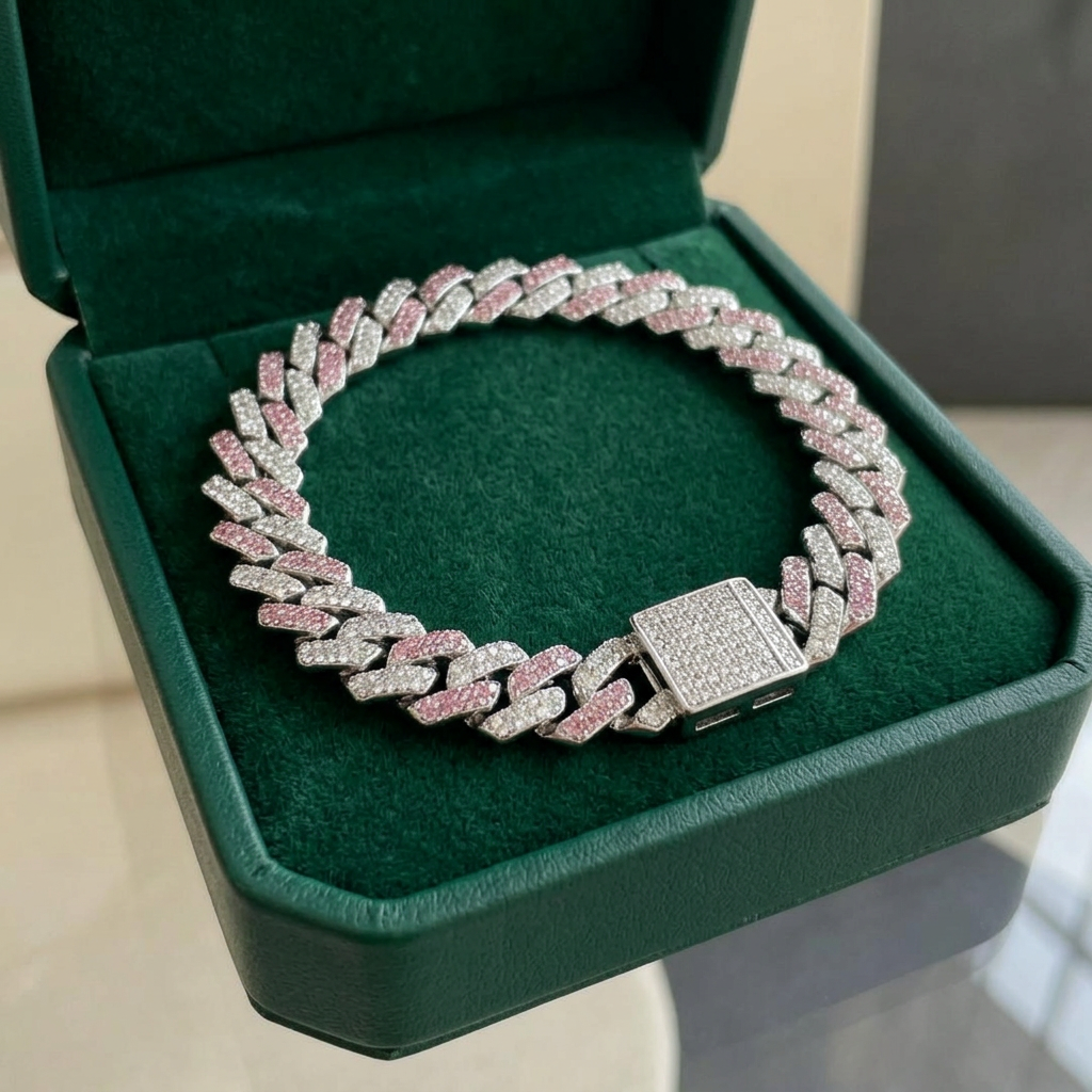 Rosa Schimmer Cuban Bracelet