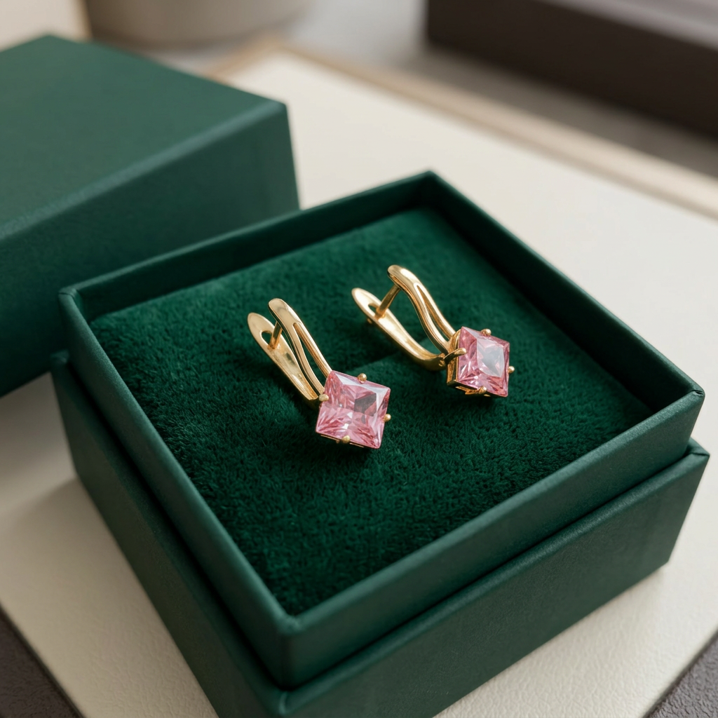 Rosaluxe Crownlight Rosa Ohrringe