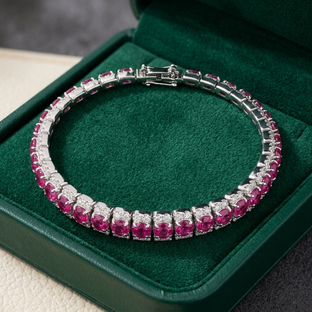Roseglow Tennis Elegantes Armband