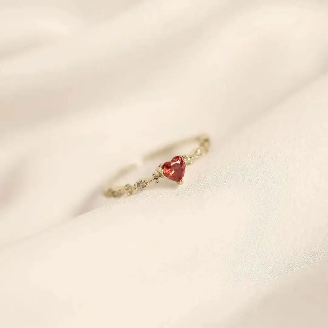 Heartstone Marquise Akzent Band Verstellbarer Ring