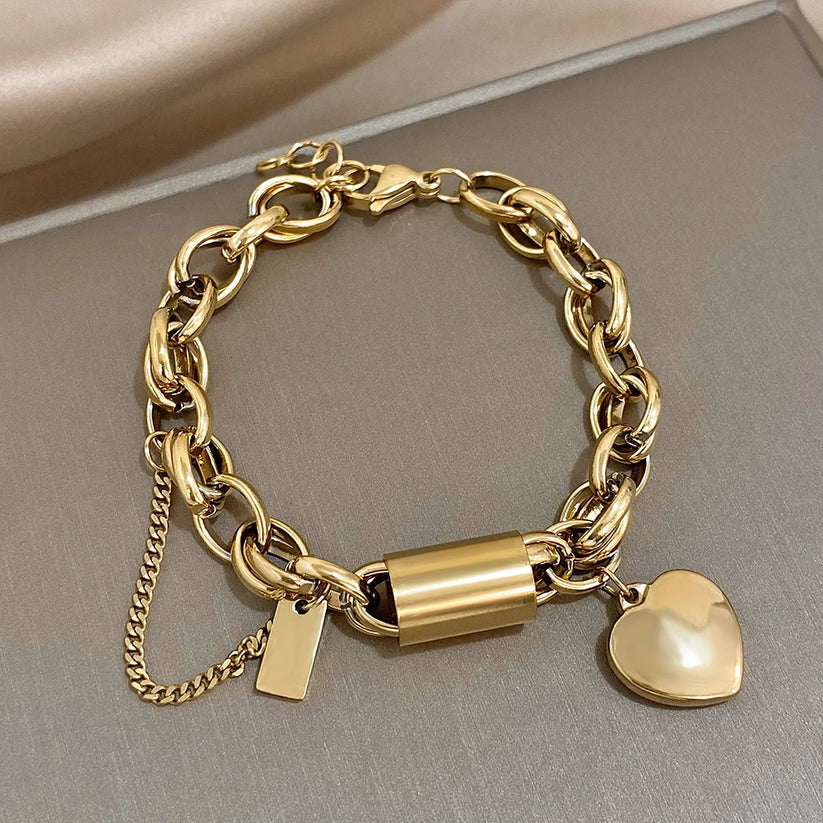 Herzlicher Gold Vintage-Armband