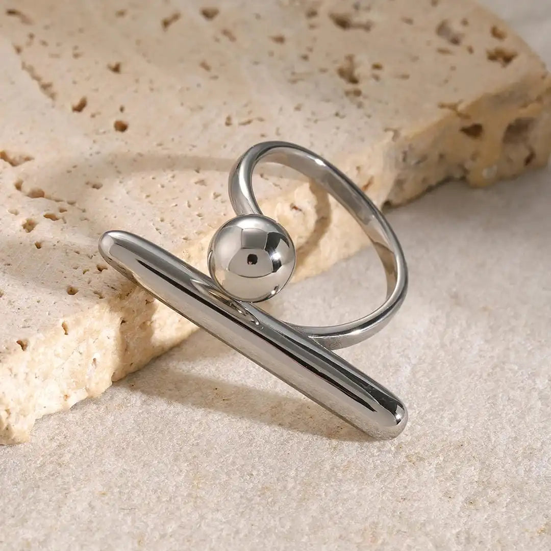 Zeitloser Goldstern Verstellbarer Ring