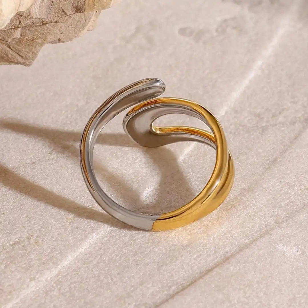 Zeitloser Gold Offener Ring