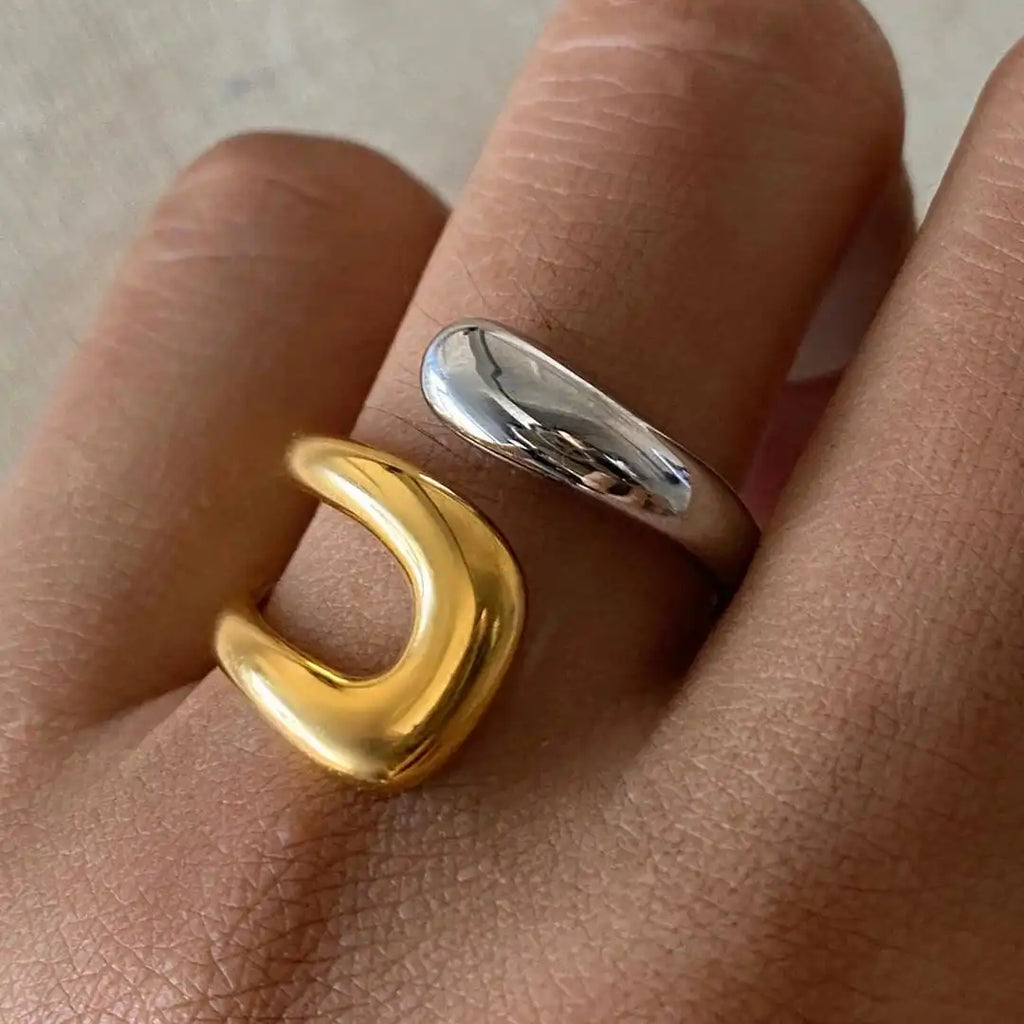 Zeitloser Gold Offener Ring