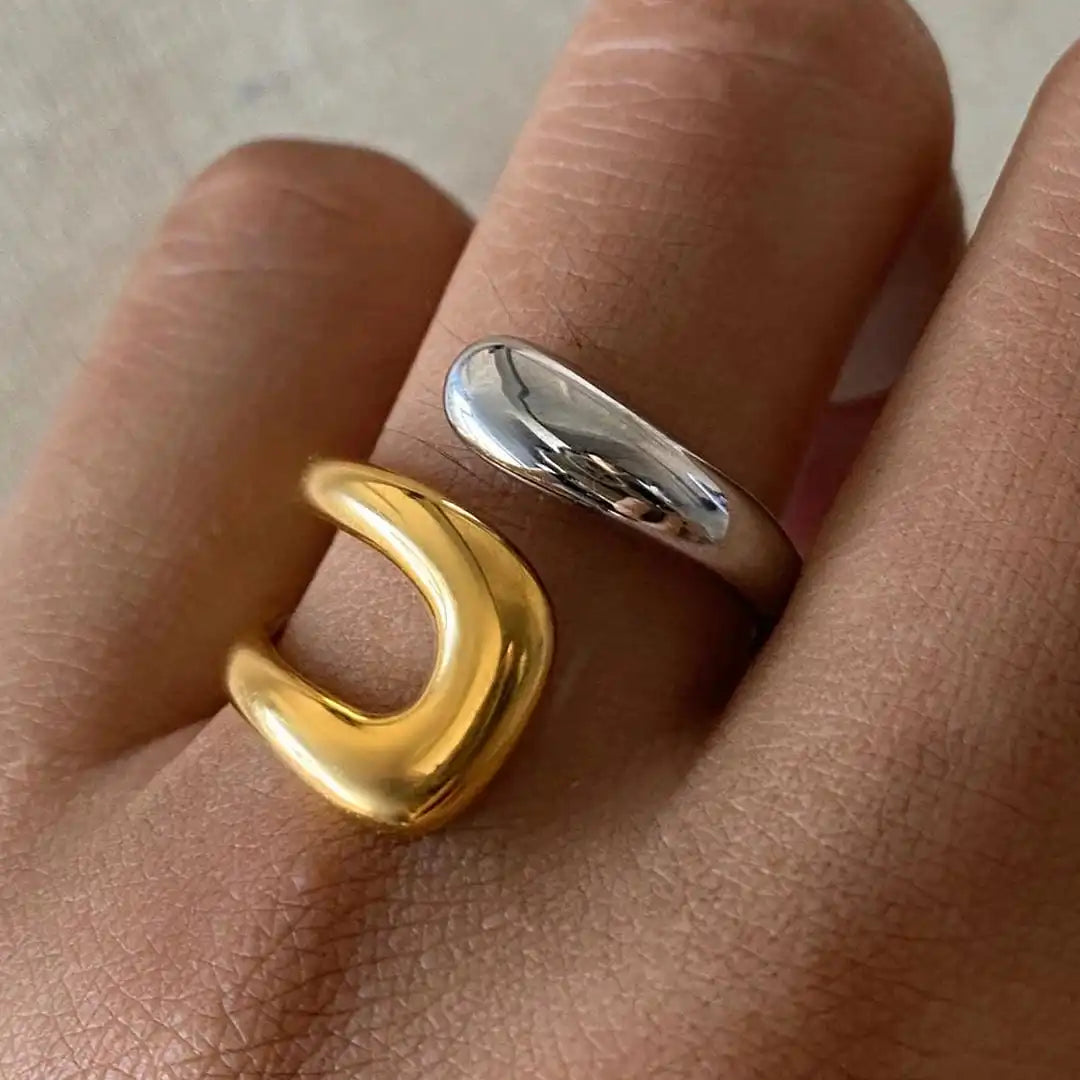 Zeitloser Gold Offener Ring