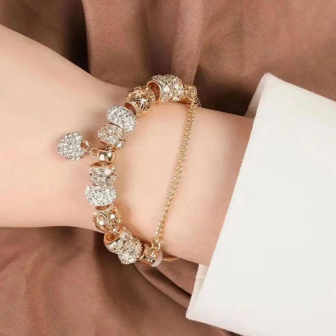Chunky Gold Herzarmband