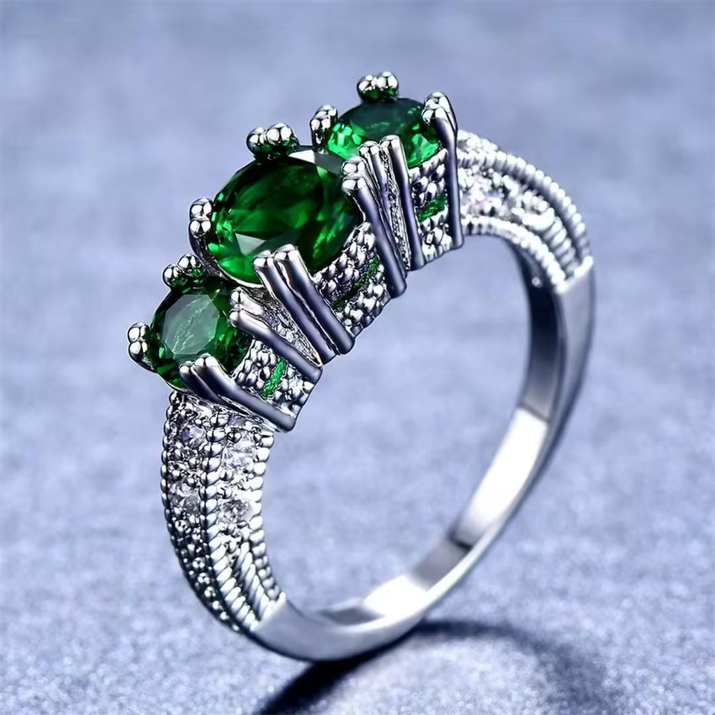 Skulpturaler Touch Smaragd Ring