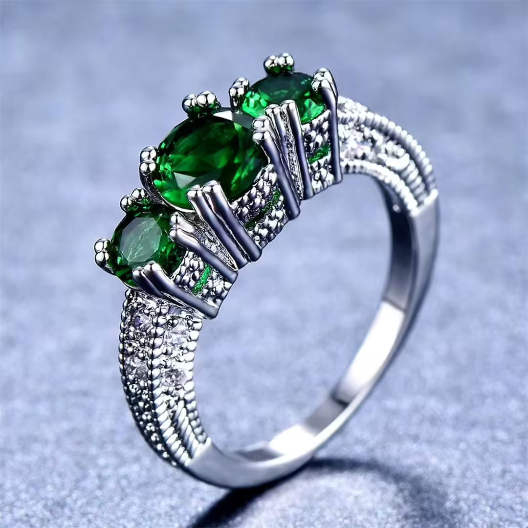 Skulpturaler Touch Smaragd Ring