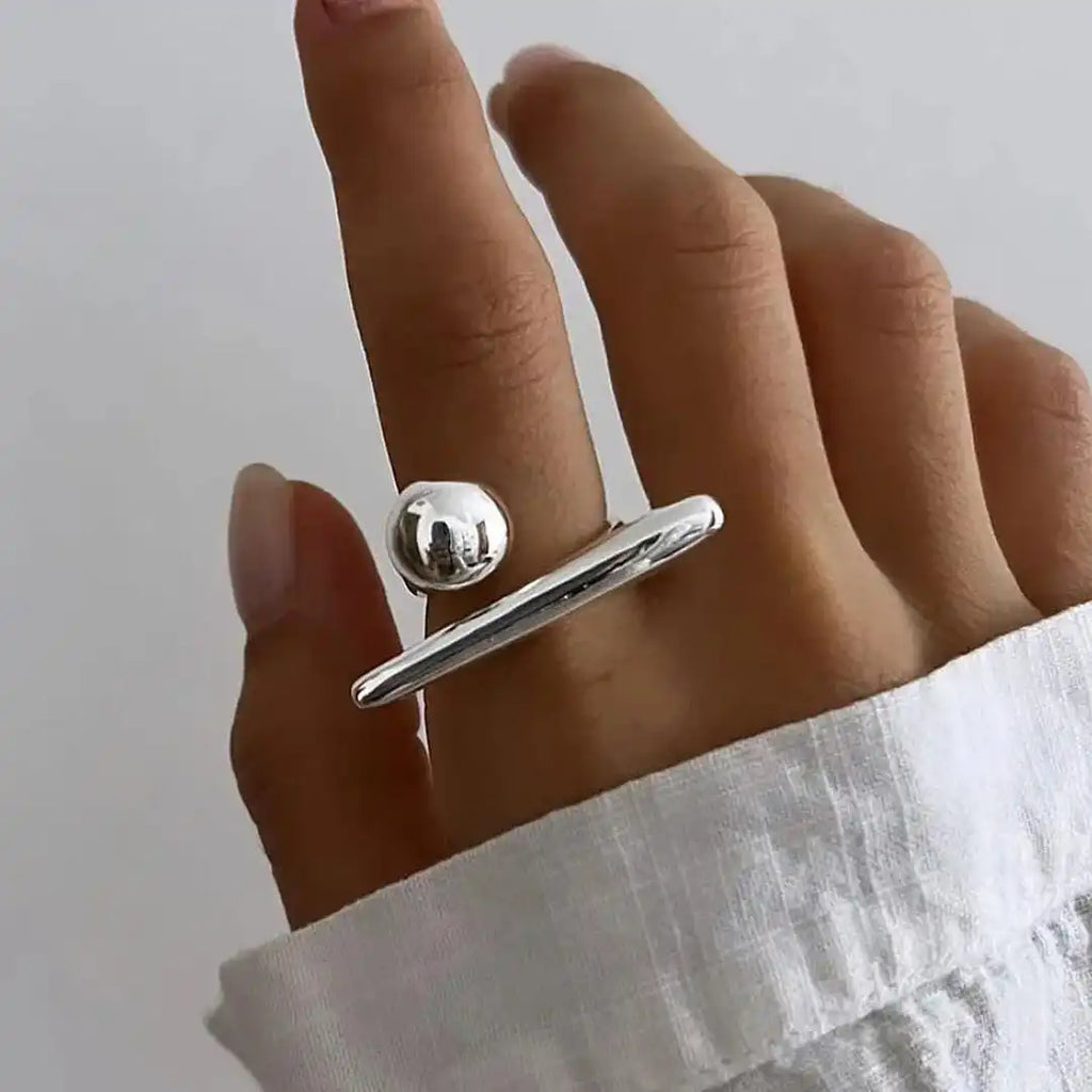 Zeitloser Goldstern Verstellbarer Ring