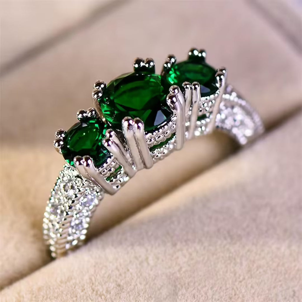 Skulpturaler Touch Smaragd Ring