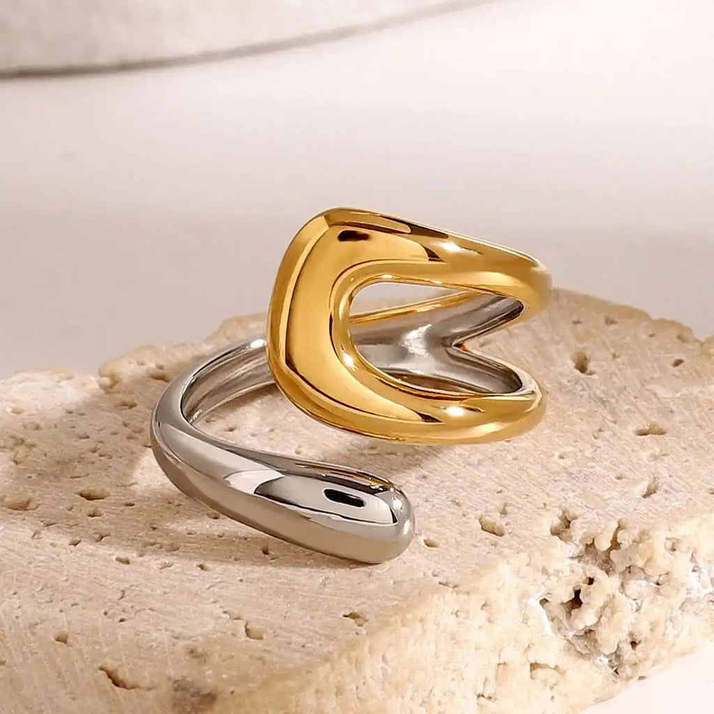 Zeitloser Gold Offener Ring