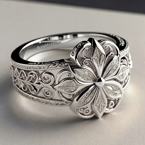 Blumen-Zirkonia Vintage-Ring