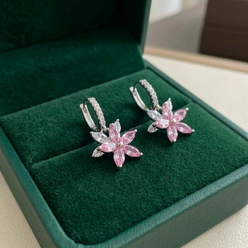 Thalia Pink Petalburst Ohrringe