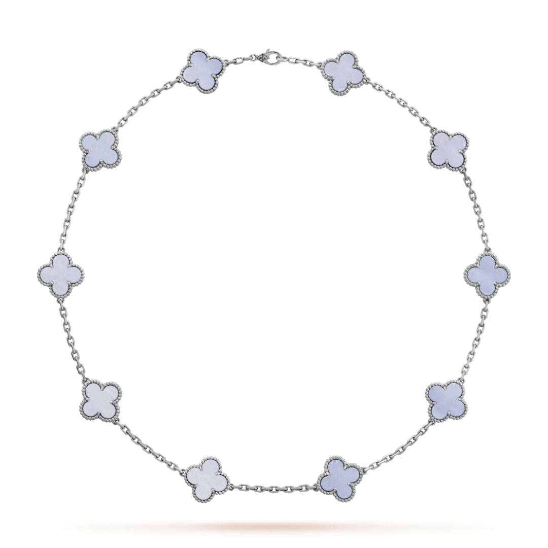 CLOVER | Halskette 10-Motiv Lila