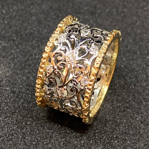 Vintage Efeu Zirkonia Ring