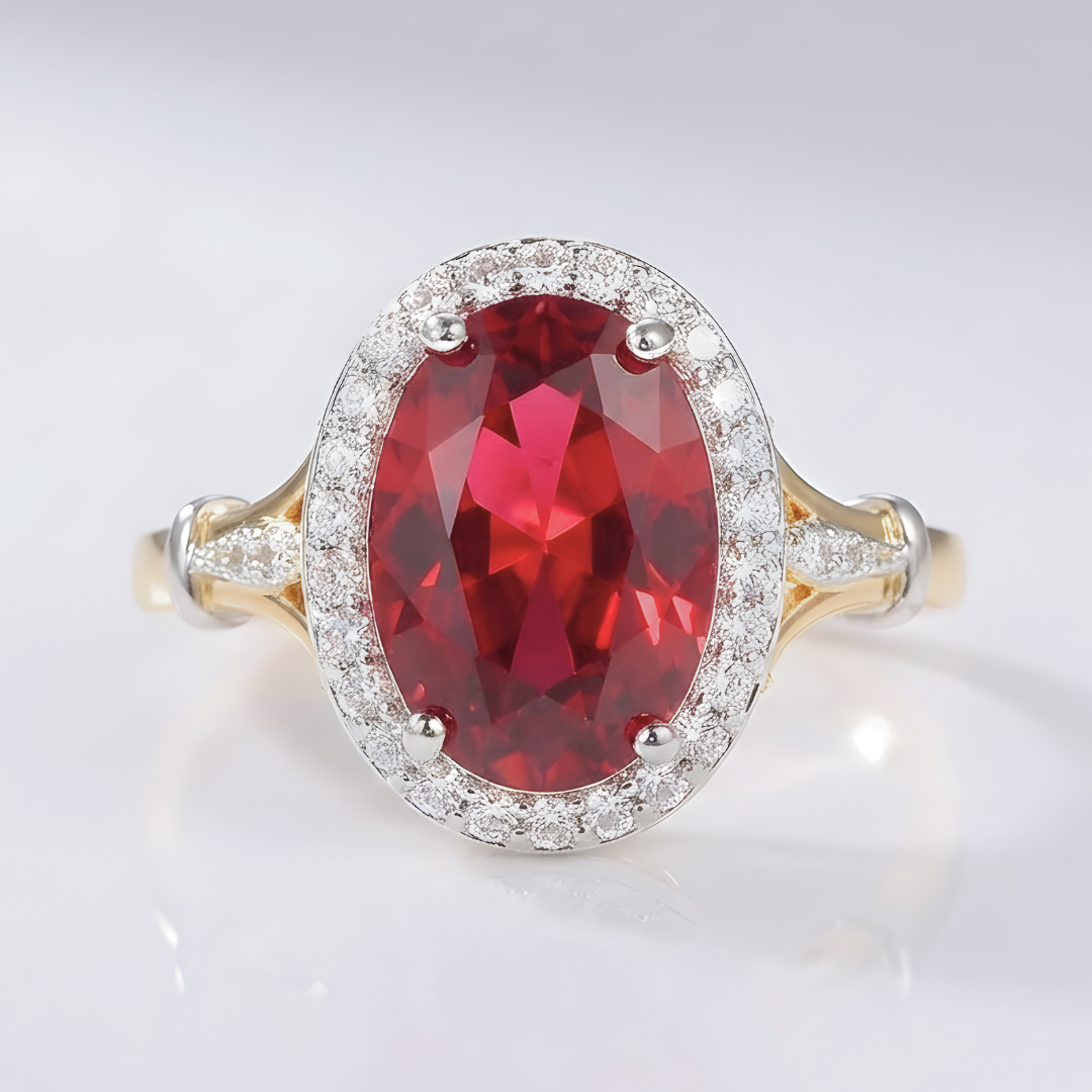 Klassischer Rubin Majestät Ring