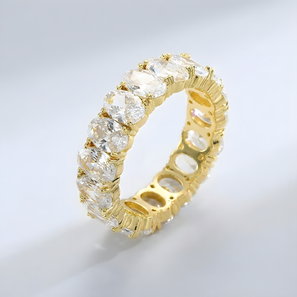 Ovaler Eternity Statement Ring