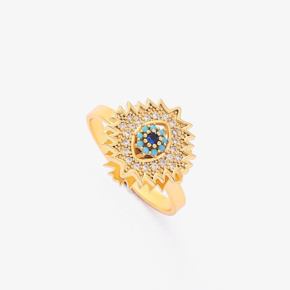 Sapphire Sunburst Goldring