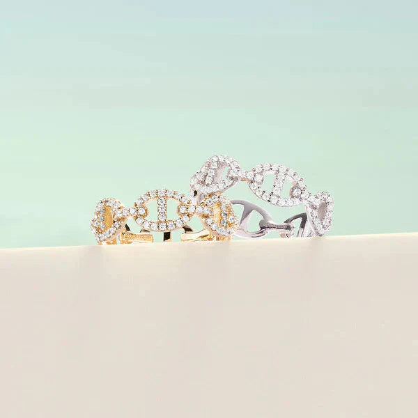 Isla Marina Ring mit weißen Goldkristallen