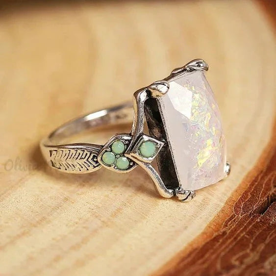 Ring – Weißer Opal