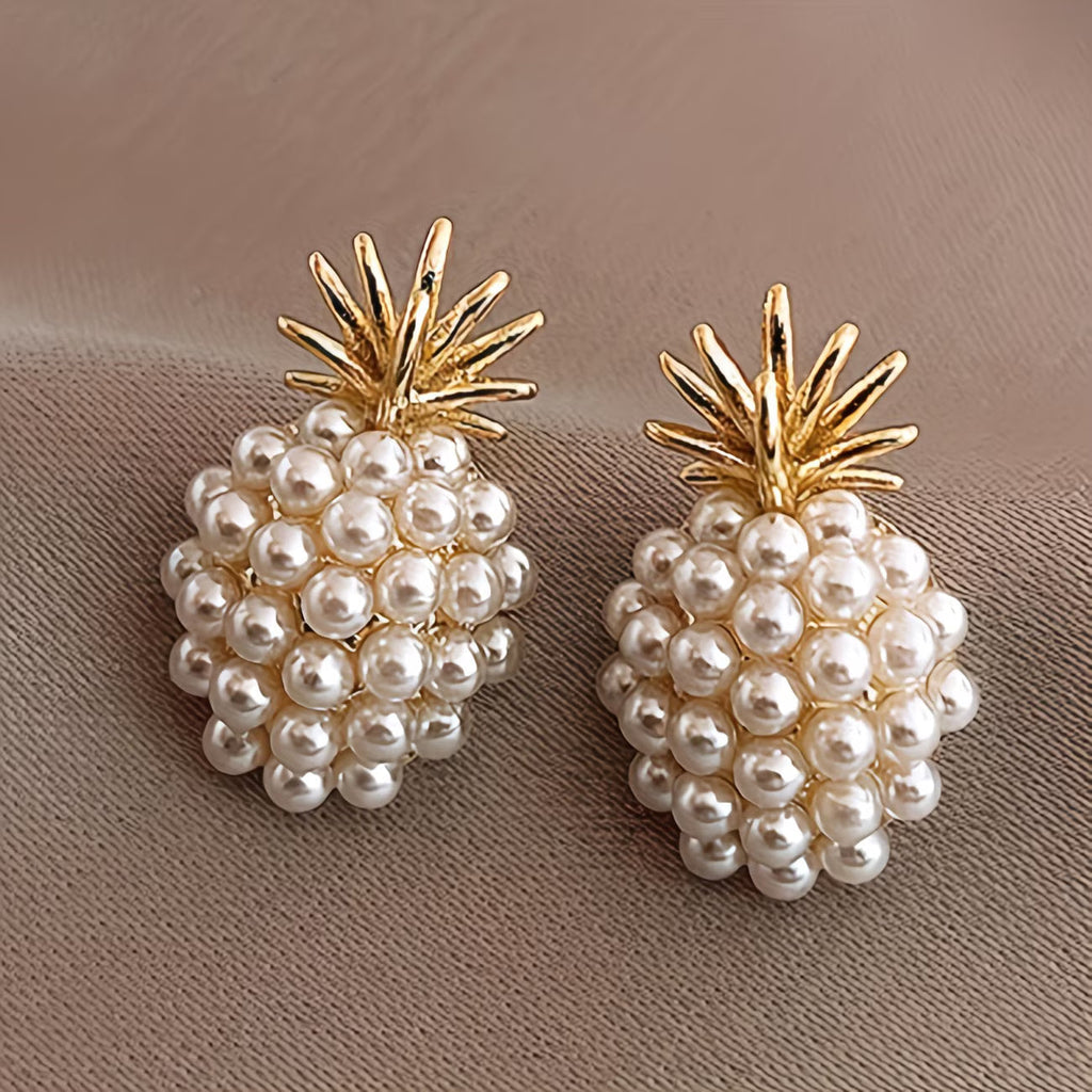 Perlen-Ananas Elegante Ohrringe