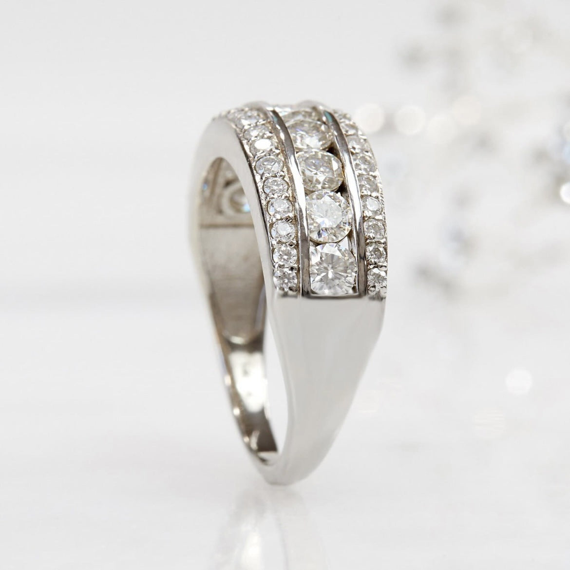 Eleganter Silbersteinring