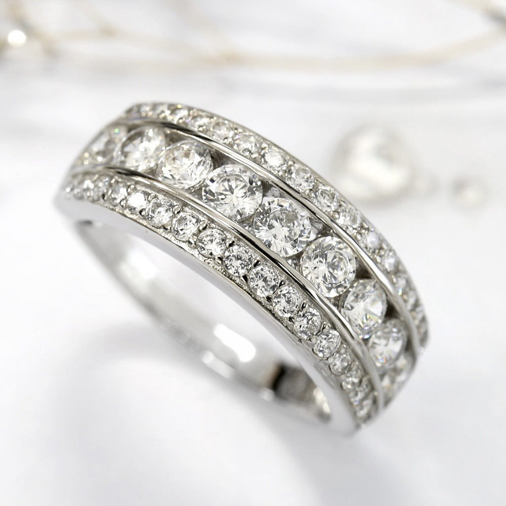 Eleganter Silbersteinring