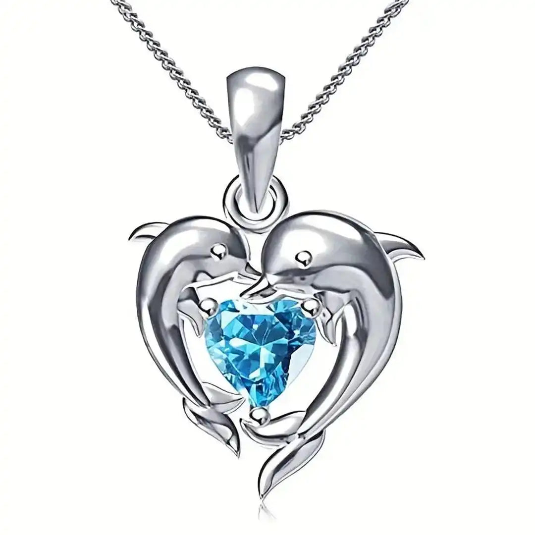 Oceanheart Zwillinge Weißgold Halskette