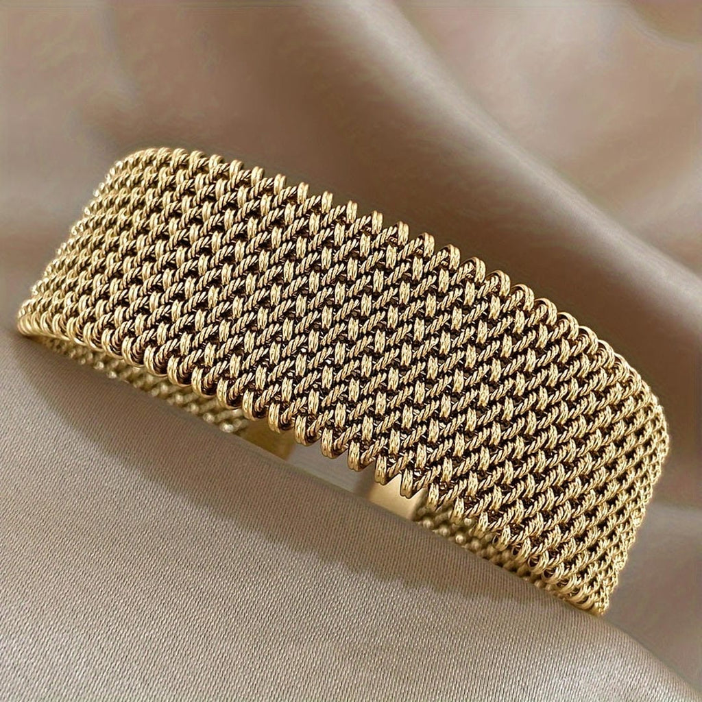 Geflochtenes verstellbares vergoldetes Armband