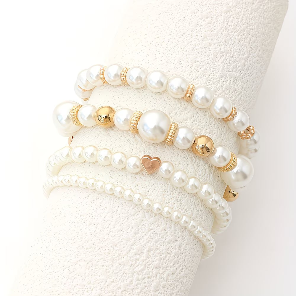 Perlen-Stapelarmband-Set