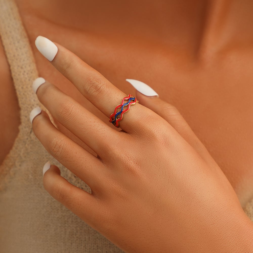 Eleganter Edelstahlring