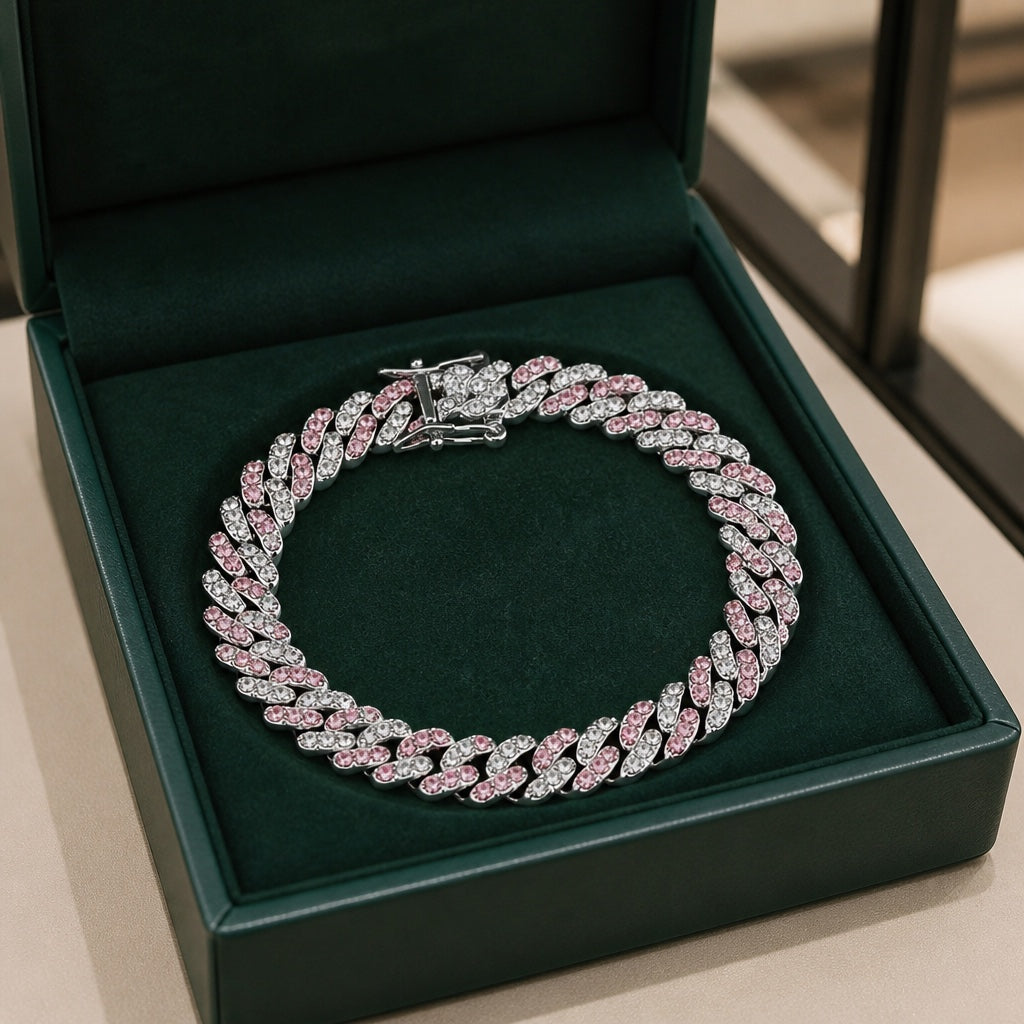 Arctic Blush Cuban Armband