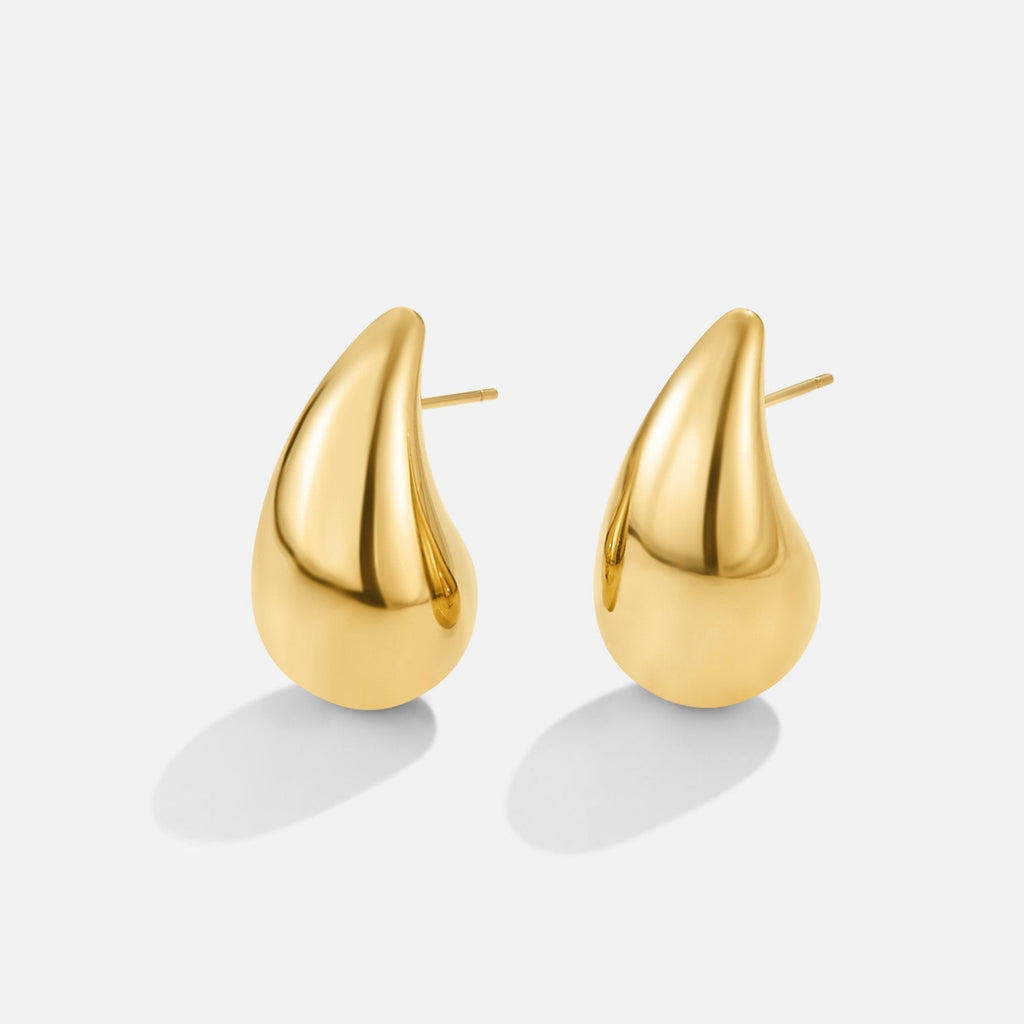 Goldene Tropfenohrringe