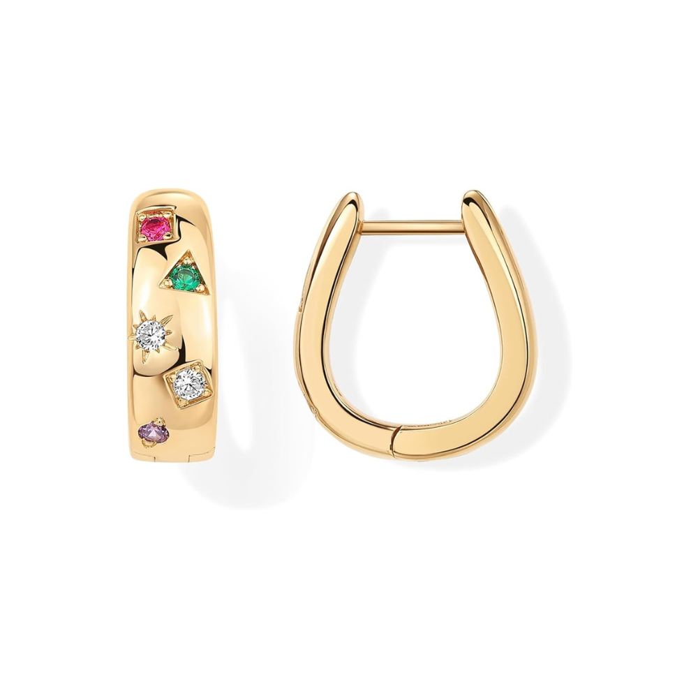 Farbwelle Gold Creolen