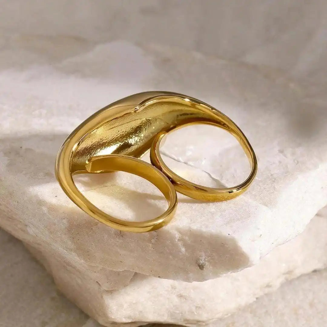 Zeitloser Gold-Doppelring