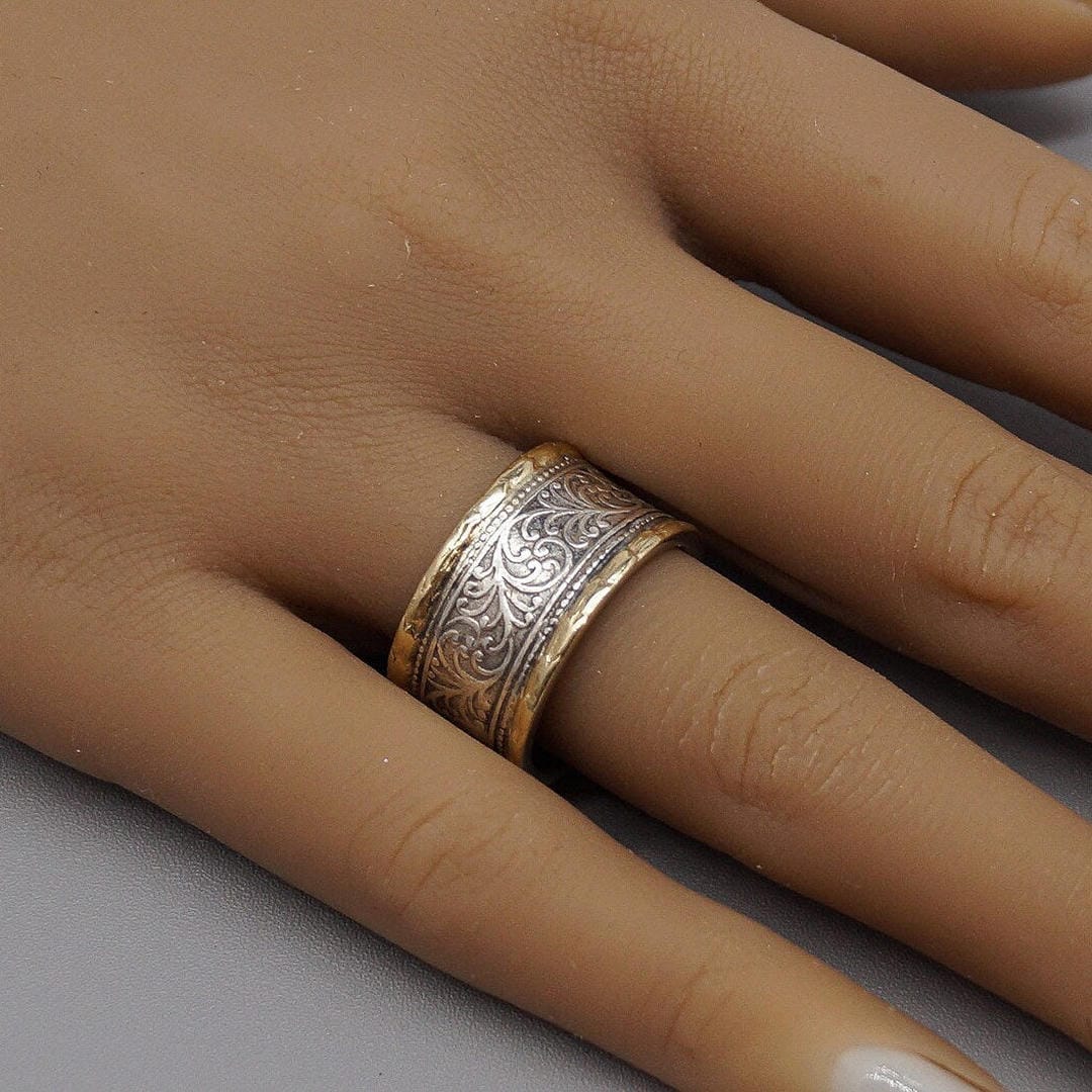 Vintage Eleganter Gold- und Silberring
