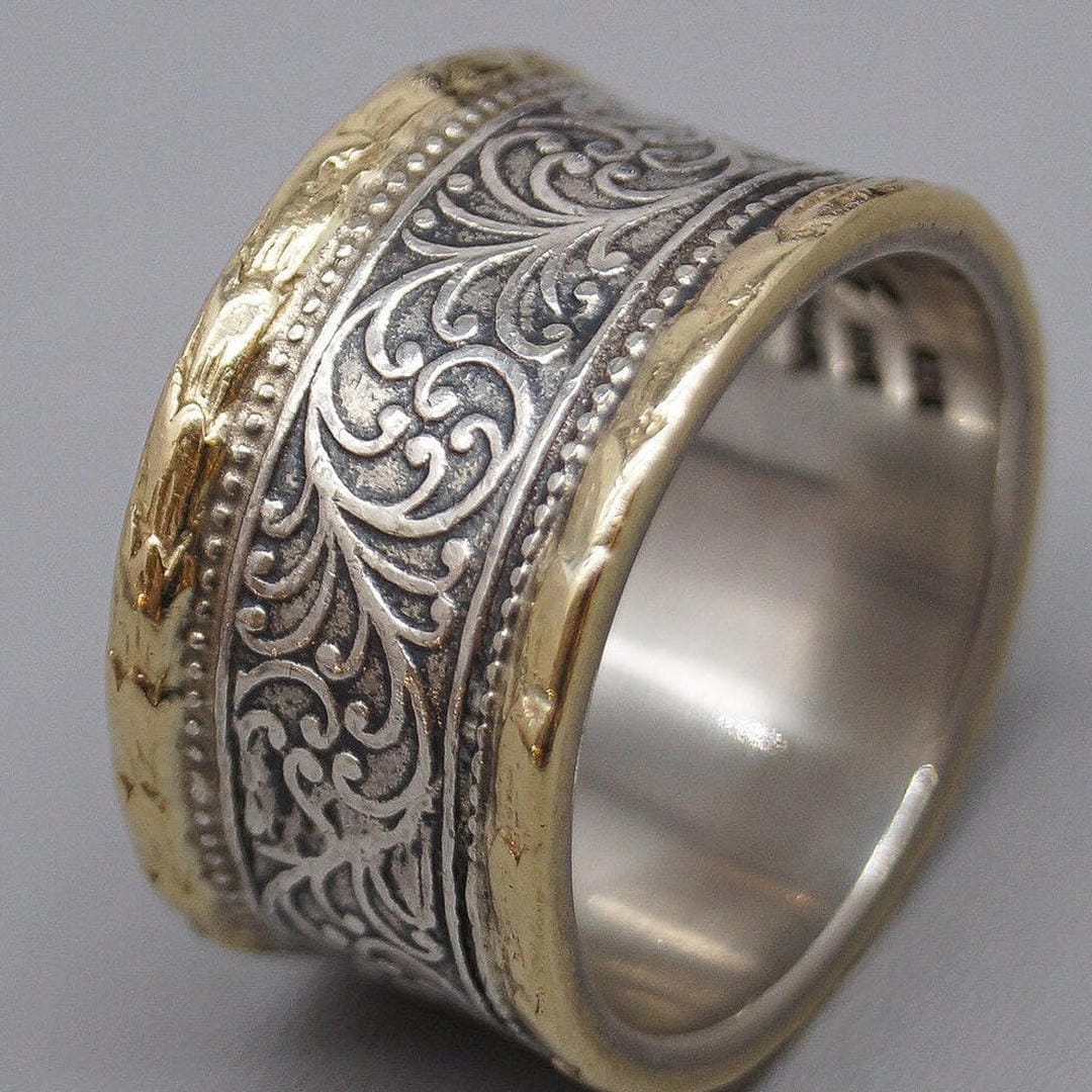 Vintage Eleganter Gold- und Silberring