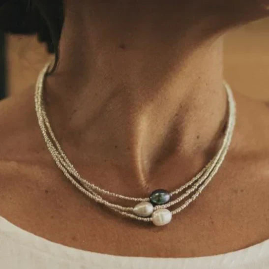 Antike Lustre Perlenkette