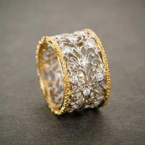 Vintage Efeu Zirkonia Ring