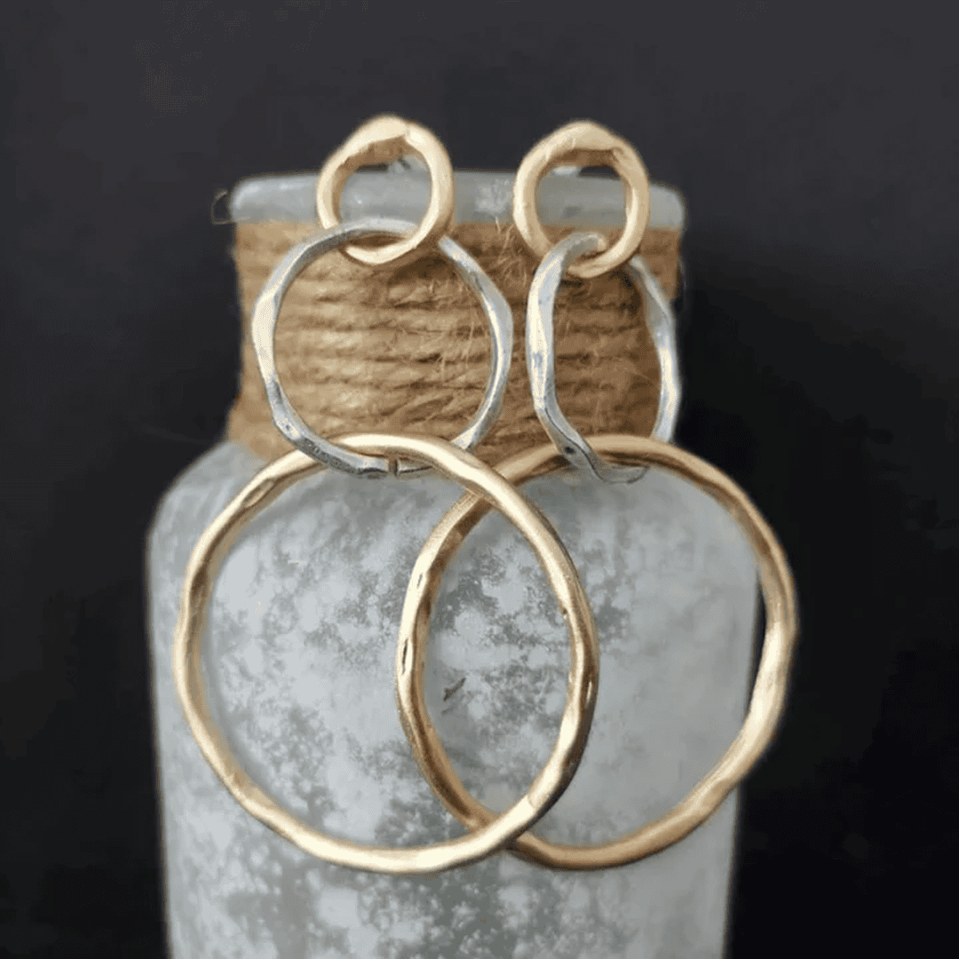 Vintage Gold- und Silber-Ohrringe