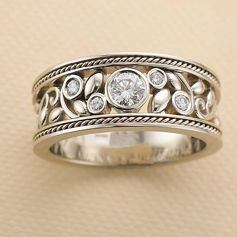 Vintage Silber- und Zirkonring
