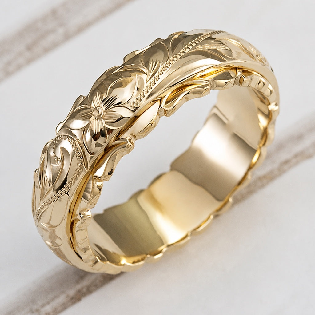 Antiker Goldblumenring
