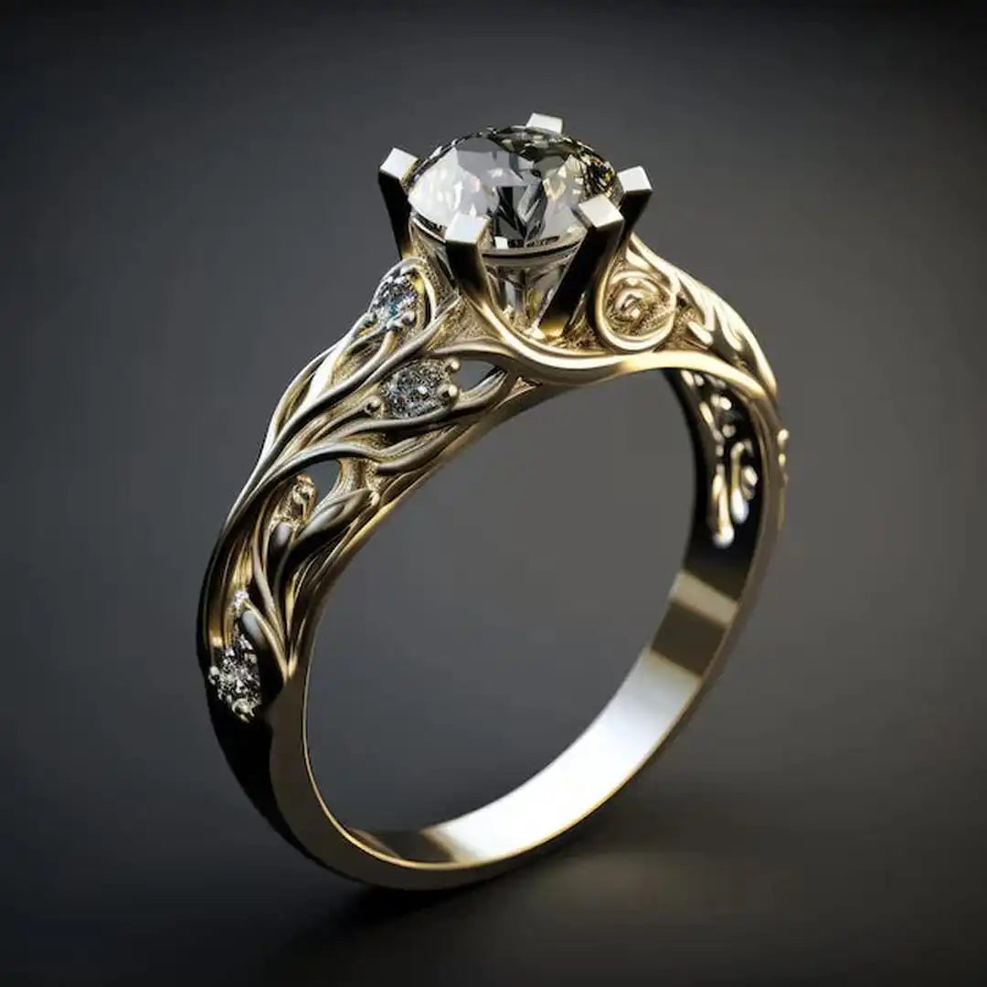 Exquisiter exotischer Zirkonring