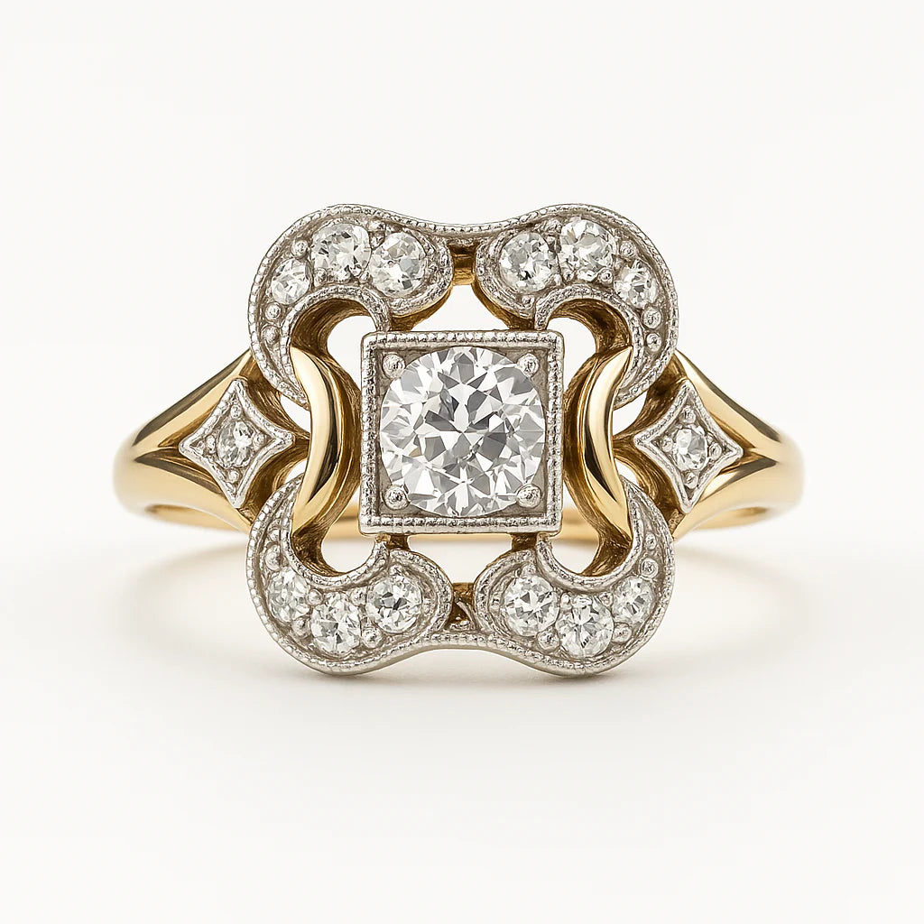 Vintage Zirkonia Goldring