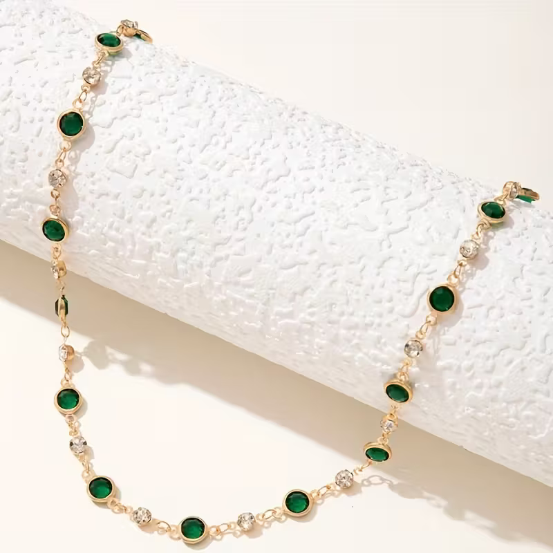 Verdant Dots Statement-Halskette
