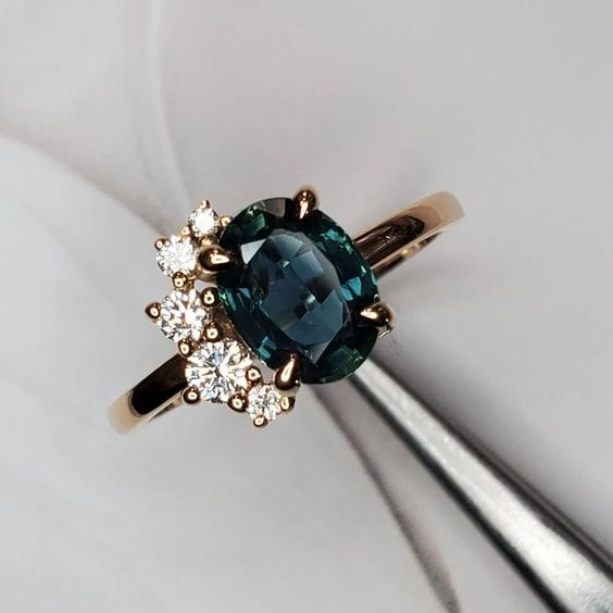 Luxe Blauer Kristallring